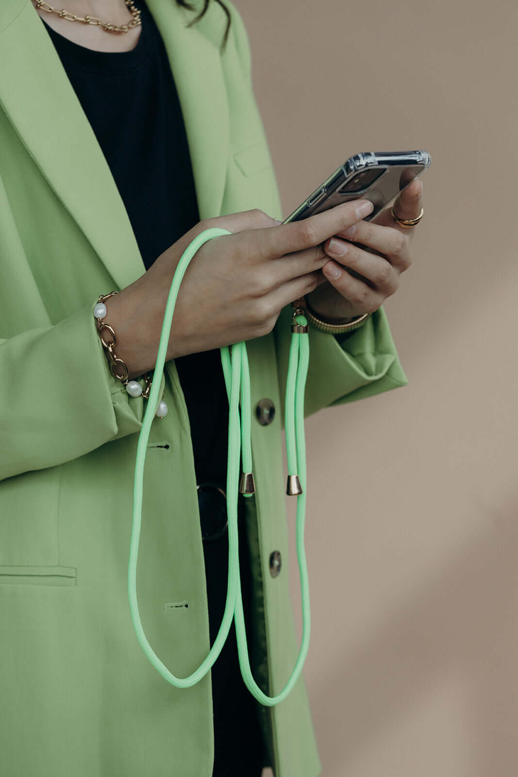 Colorful Phone Cord Folie à Trois