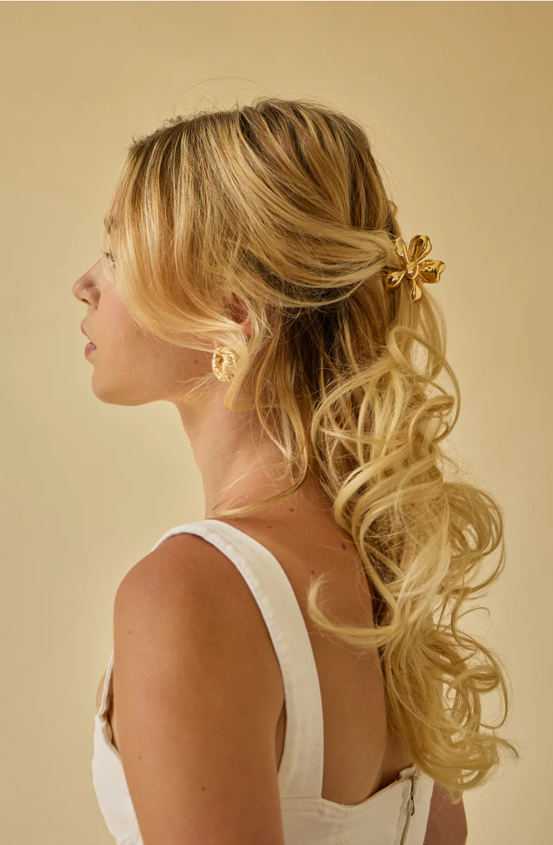 Gold Flower HAIR CLIP