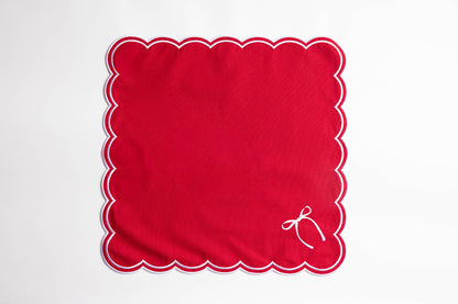 Rosie Scallop napkins with bow (set of 2)