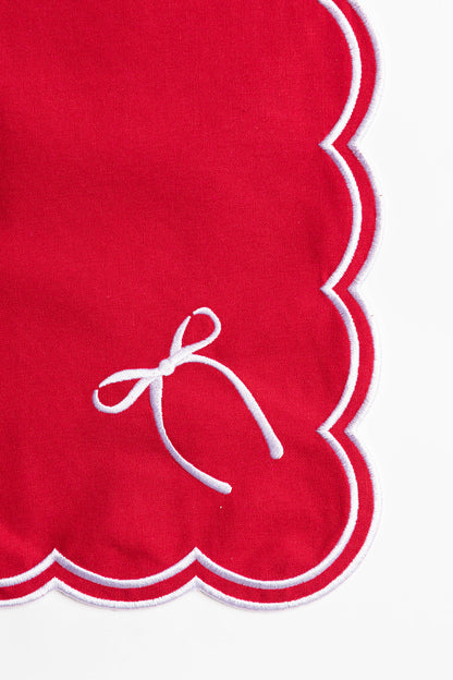 Rosie Scallop napkins with bow (set of 2)