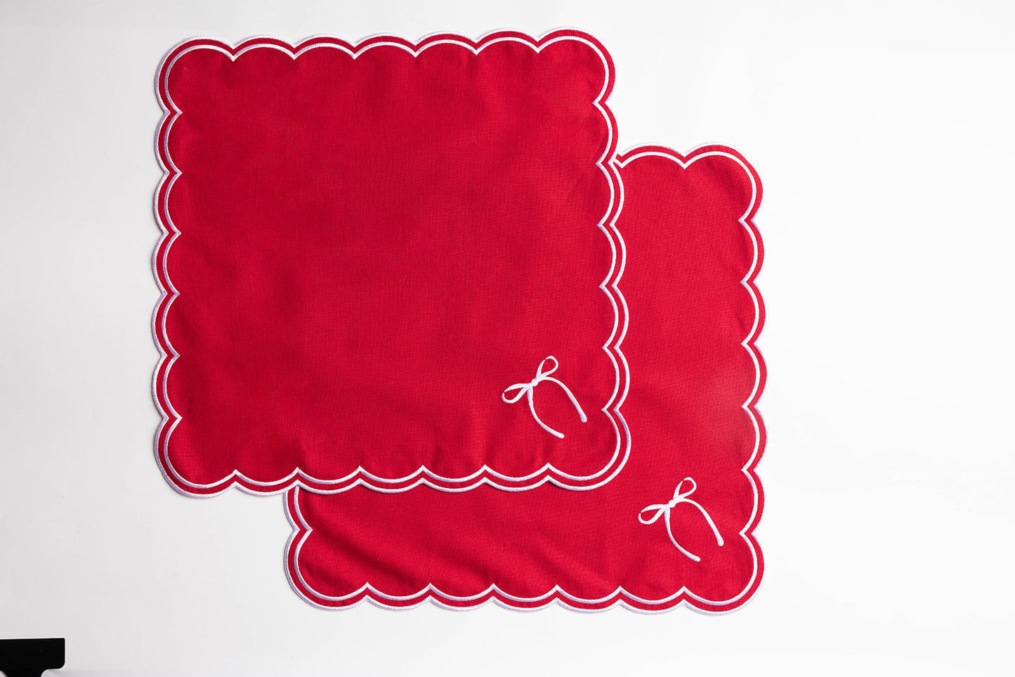 Rosie Scallop napkins with bow (set of 2)