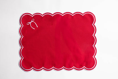 Rosie Scallop Placemat with bow